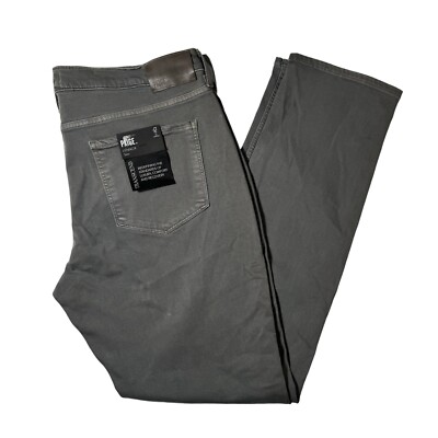 Paige Men s Size 38 Lennox Slim Fit Gray Transcend Mid Rise Jeans  