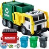JOYIN Large Friction Powered Garbage Truck Toy Set, Includes Dumpster, Trash Bins, and Learning Cards for Kids, Boy Toys Birthday Gift for Boys Girls Kids Toddler