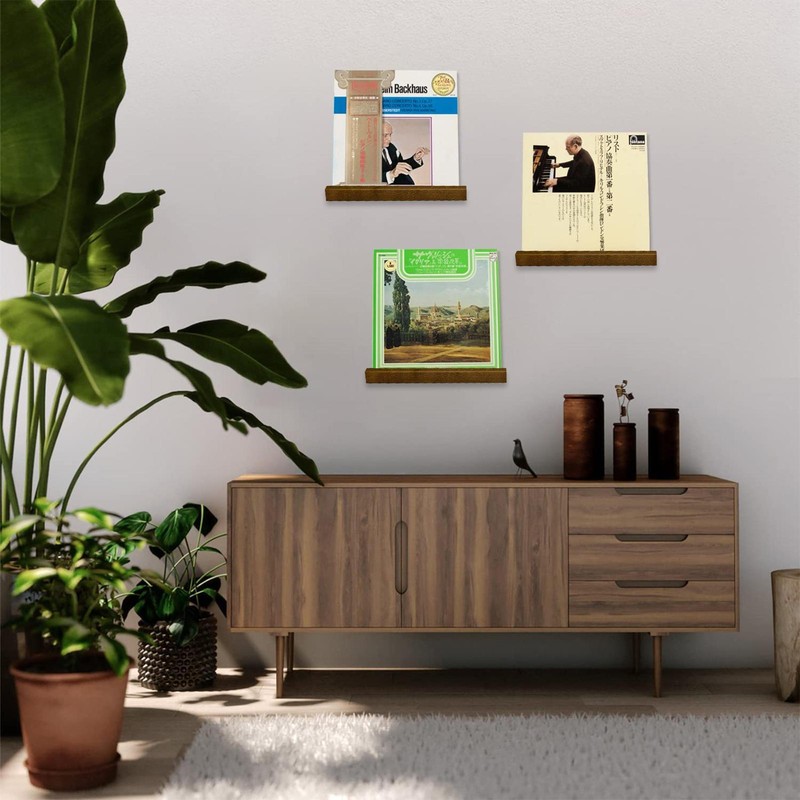 Vinyl Record Shelf Album Record Display Holder Wall Mount LP Collectable Racks