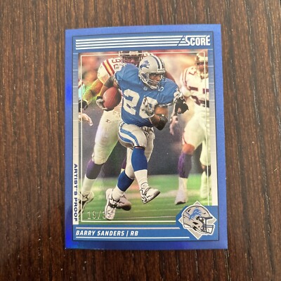 2024 Score Football Blue Artist s Proof Barry Sanders Lions /35