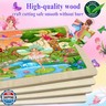 Wooden Puzzles for Kids Ages 4-6, 4 Pack with 24 Pieces Unicorn, Mermaid, Princess, Elf Wooden Puzzles for Toddlers Set, Educational and Learning Puzzles, Gifts for 3 4 5 6 Year Old Boys Girls