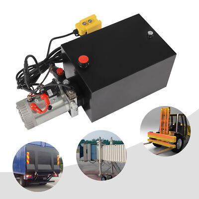 20 Quart Single Acting Hydraulic Pump Dump Trailer Lift Unit Pack Power Unit