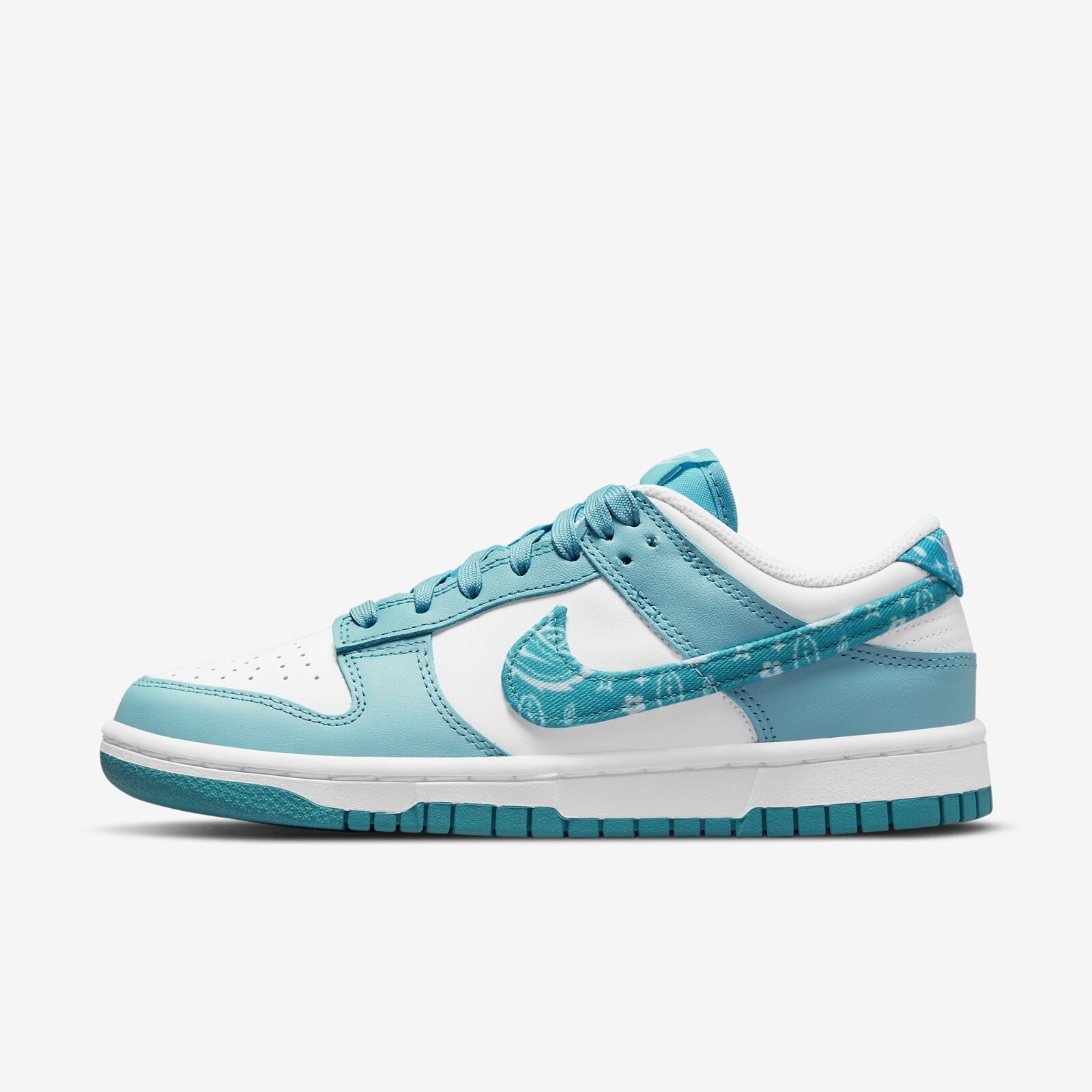 

Женские кроссовки Nike Dunk Low Essential Blue Paisley DH4401-101, Синий, Nike Dunk Low