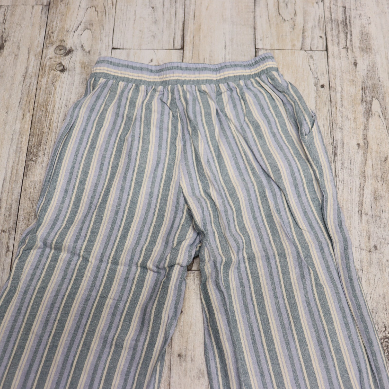 Women's -Size XLarge- Wide Leg Pajama Pants Rayon Blend Striped Lounge Sleepwear