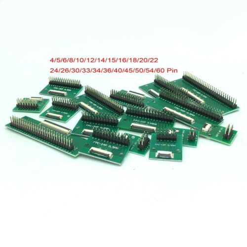 16/18/20/22/24/26/30 Pin 0.5mm FFC FPC Flat cable Socket breakout board 2.54 Pin