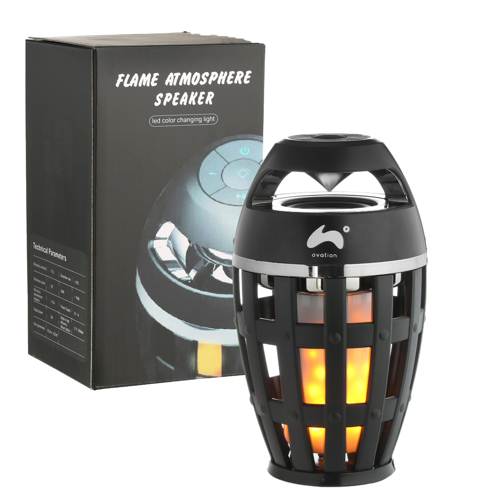 Wireless Light Flame Effect Bluetooth Speaker For Outdoors IP65