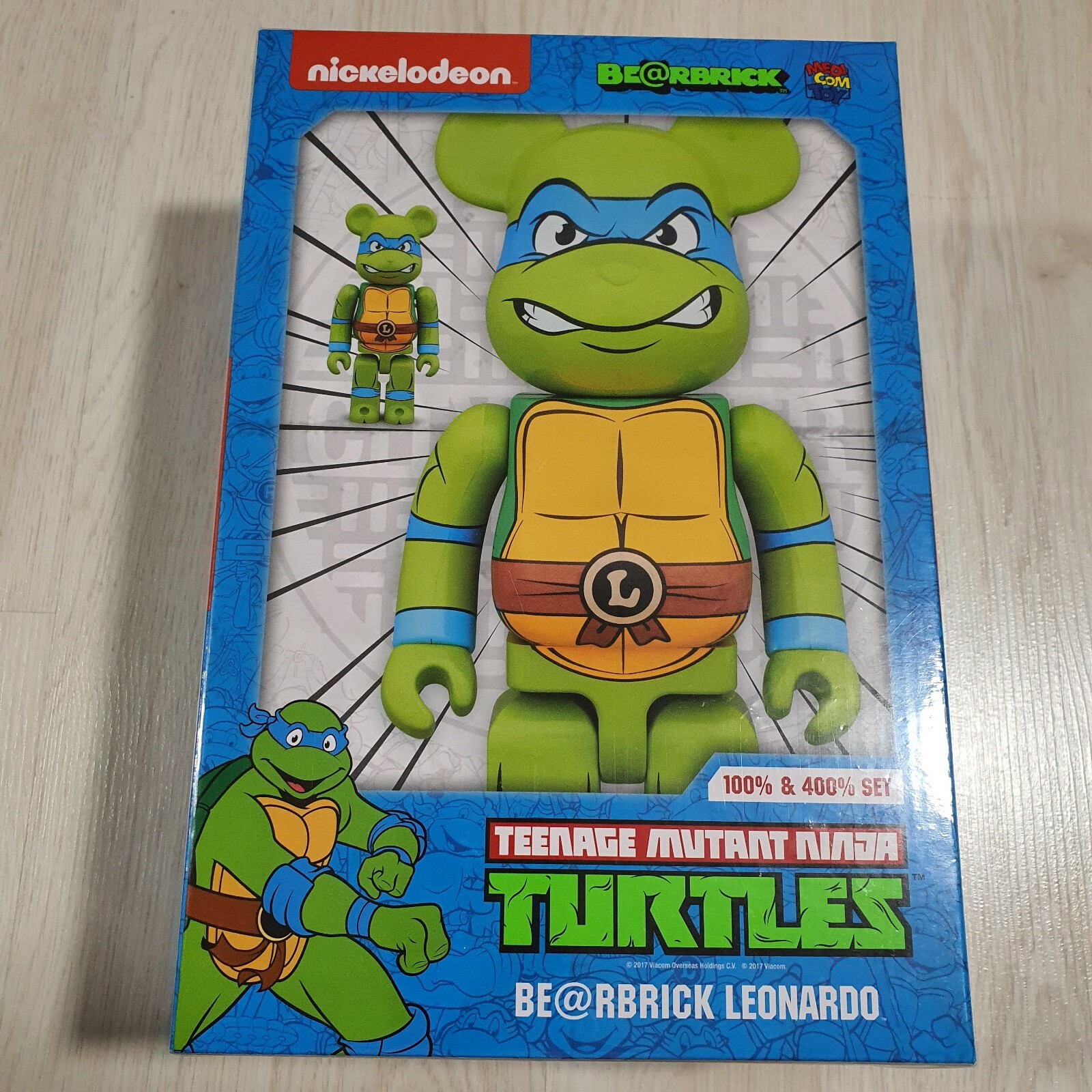 BEARBRICK Ninja Turtles Leonardo 100%&400% BE@RBRICK Medicom BEARBRICK Ninja Turtles Leonardo 100%&400% BE@RBRICK Medicom