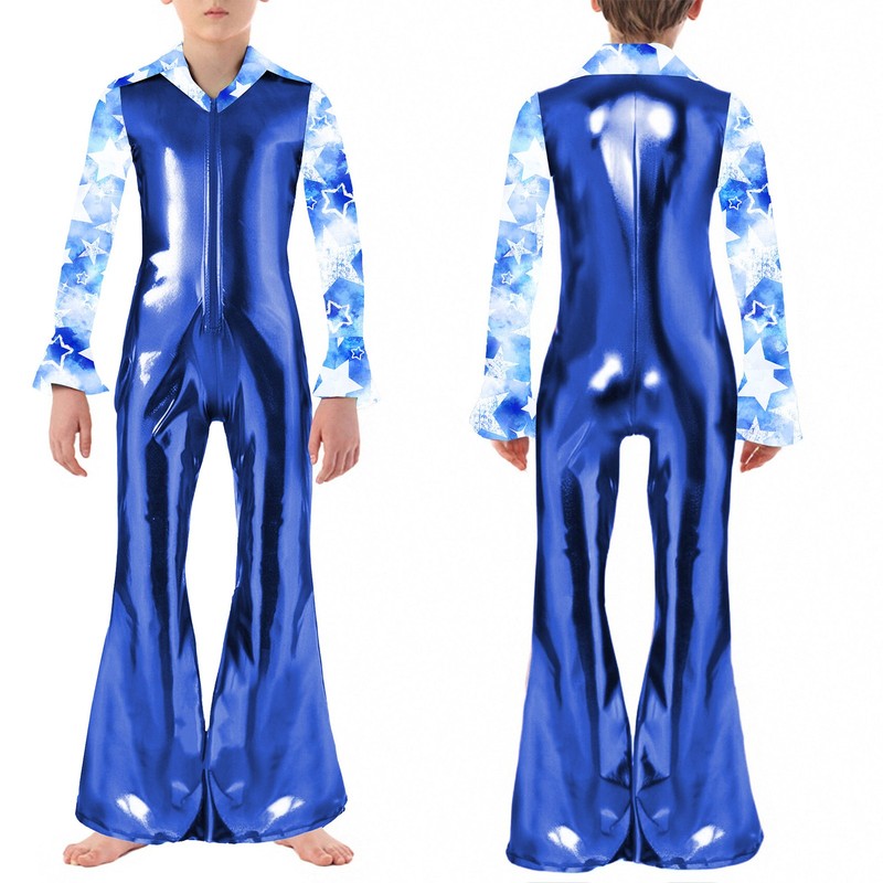 Costume Années 70 Hippie Flower Power - Veste + Pantalon Motif Coloré - Taille M - Pour Carnaval, Fête à Thème, Disco