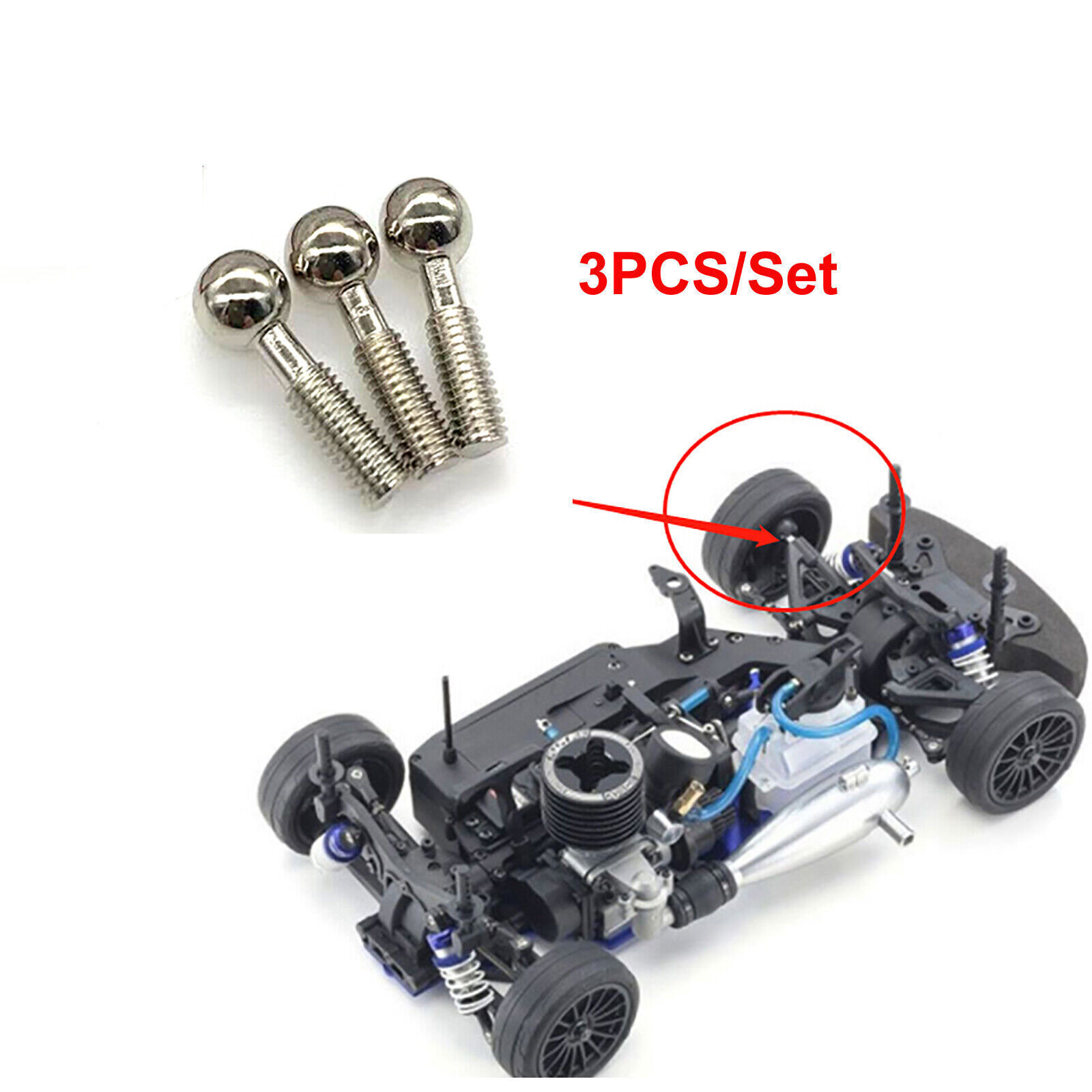 Z74/97029 Steel Ball Head Screw DIY Accessories for KYOSHO FW06