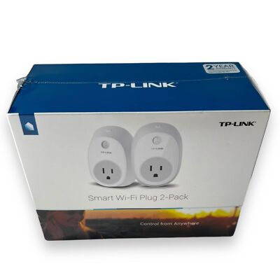 TP-Link Smart Wi-Fi Plug 2 Pack-HS1-Alexa Compatible-Kasa-Remote Access