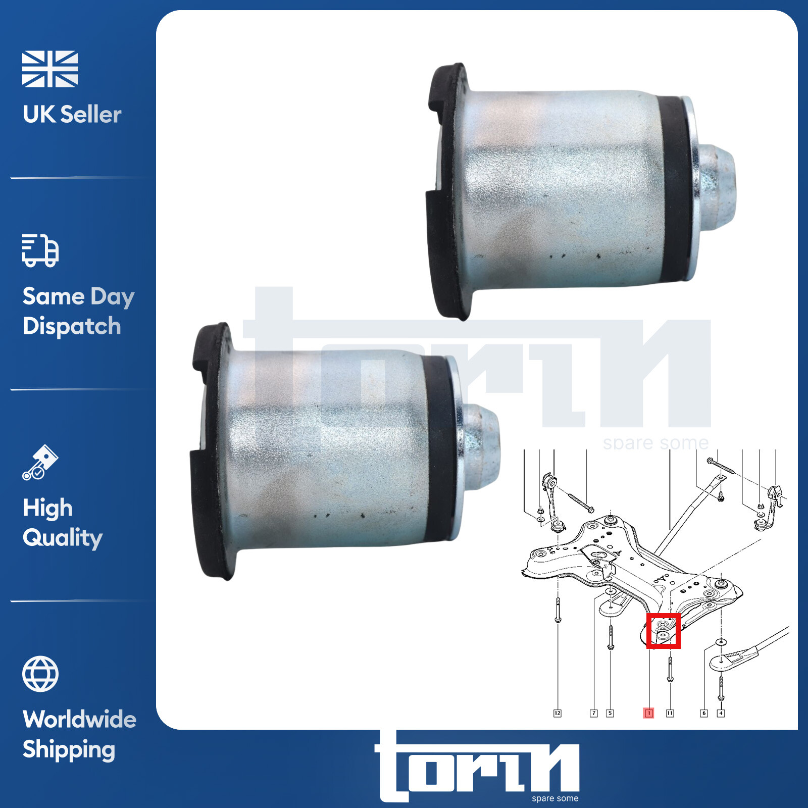 2X Subframe Bushes Front Fits Vuaxhall Vivaro Renault Trafic II NV300 8200626965