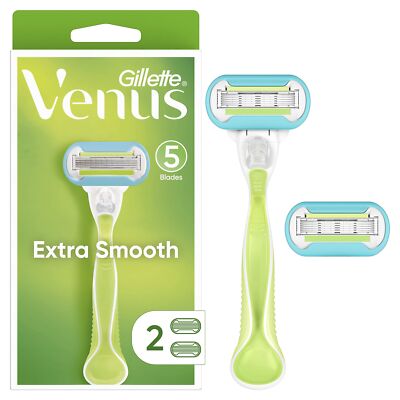 Gillette Venus Extra Smooth Razor Handle + 2 Blade Refills