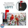 Winter Cardinal Red Birds Magnetic Mailbox Cover Standard Size 18
