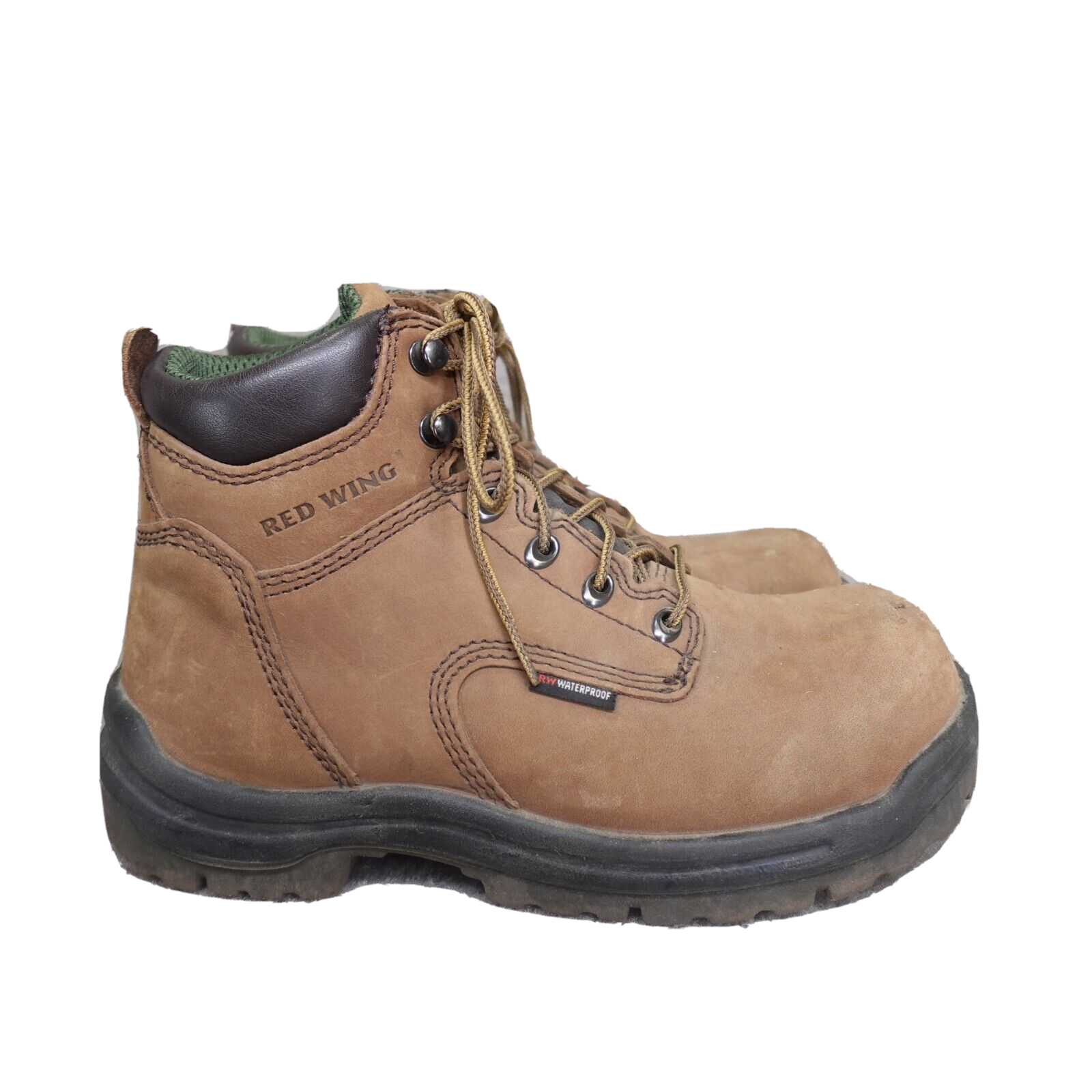 Size 7 D Brown Leather Waterproof Safety Toe
