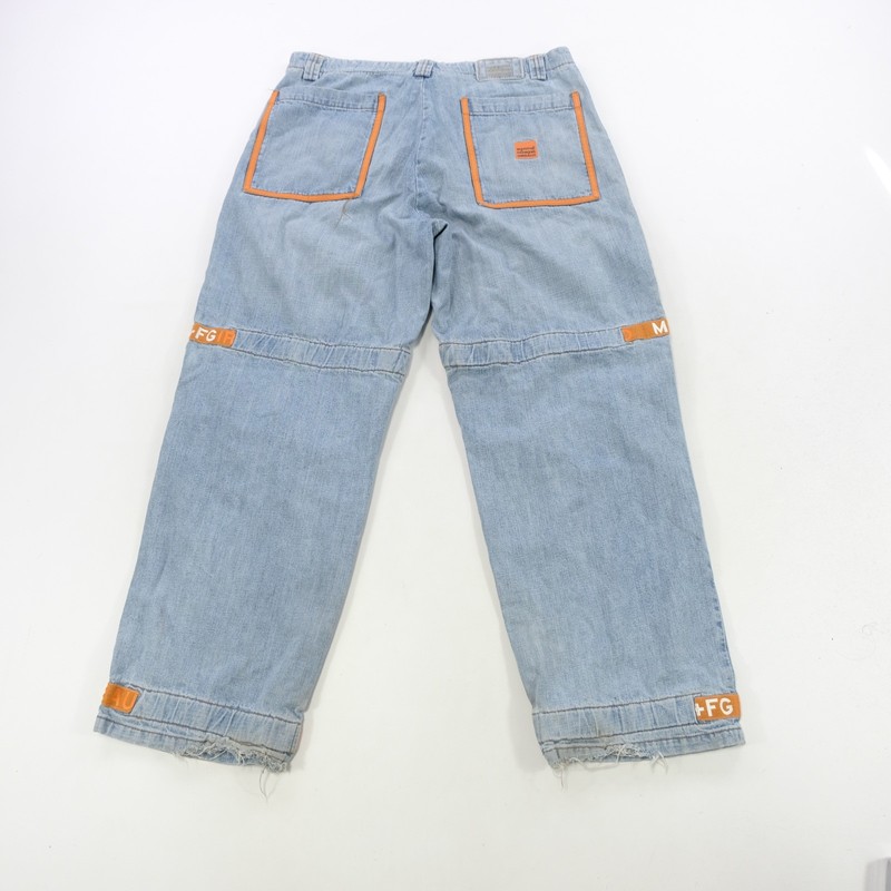 Rare VTG MARITHE FRANCOIS GIRBAUD Tech Shuttle Strap Cargo Denim