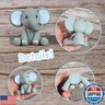 Elephant Cake Decoration with Mini Elephant Oh Baby Cake Topper Blue White Pearl Balls Hot Air Balloon for Baby Shower Boy Elephant Theme Birthday Party Supplies (BLUE)