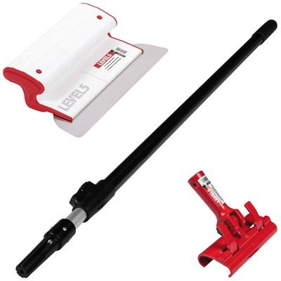 LEVEL5 10'' Composite Skimming Blade w/ 49''-87'' Ext. Handle + Adapter | 5-428C