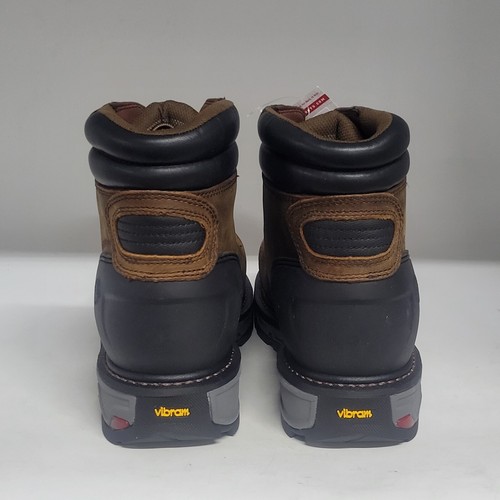Pre-owned Justin Boots Justin Warhawk 6" Comp Toe Work Boot Brown Mens Size 13ee