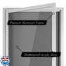 INNOVART Enclosed Bulletin Board 36” x 24”, Lockable Fabric Noticeboard with Aluminum Frame, Wall Display Case with Swing-Open Door Grey Felt, Information Cabinet for School, Office, Commercial, etc