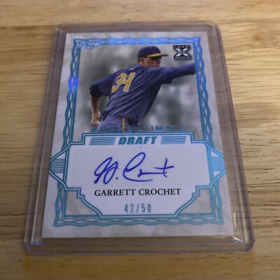 Garrett Crochet 2020 Leaf Ultimate Draft - Platinum Spectrum #BA-GC1  /50 AU