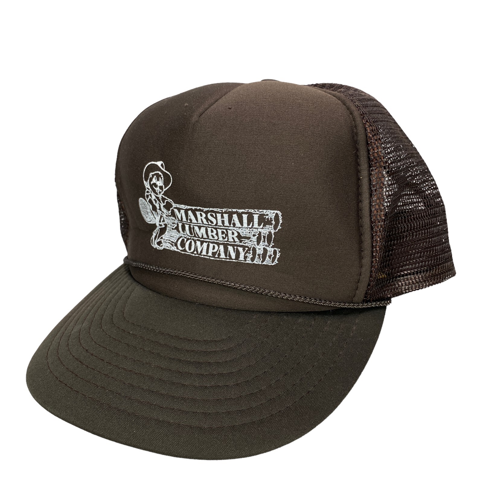 

Винтажная кепка дальнобойщика Marshall Lumber Company Snapback коричневая Nissin, Коричневый