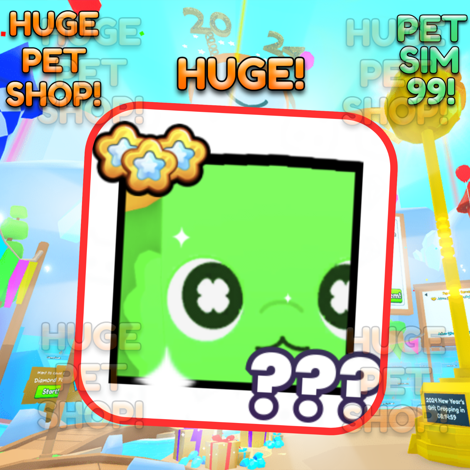 Huge Lucki - Pet Simulator 99 - Pet Sim 99 - CHEAP & FAST DELIVERY