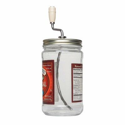 Witmer Old Fashioned Organic Peanut Butter Jar Hand Mixer - Multiple Lid Sizes