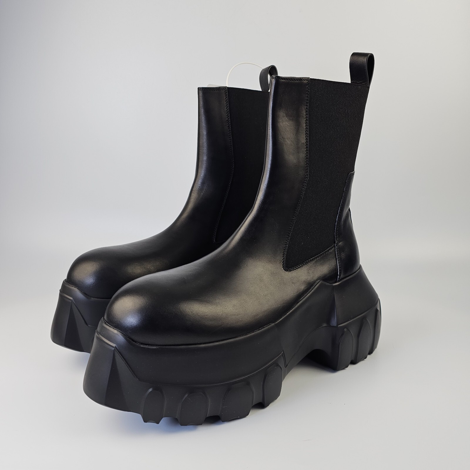 RICK OWENS Porterville Beatle Mega Tractor Black Leather RICK OWENS Porterville Beatle Mega Tractor Black Leather