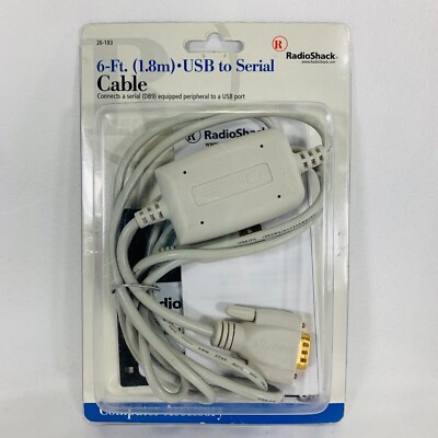 USB-A to Serial DB-9 Connector, 6 foot Cable Radio Shack