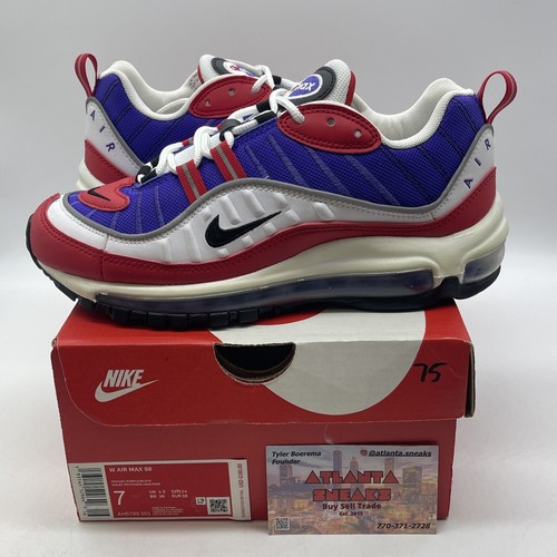 Size 7W - Nike Air Max 98 Raptors Alternative Purple White
