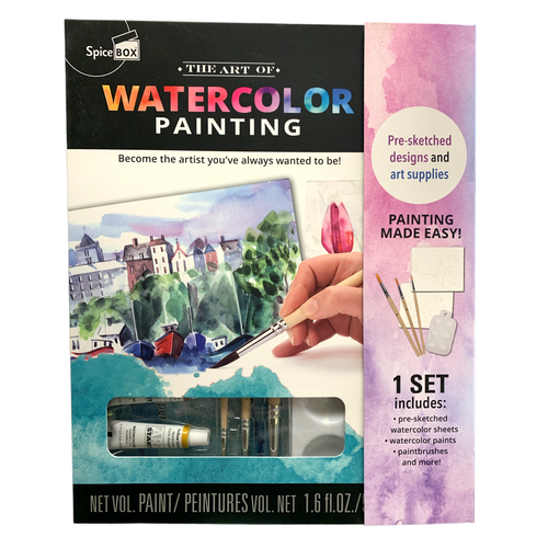 SpiceBox The Art of Watercolor, Beginner Watercolor Painting Kit
