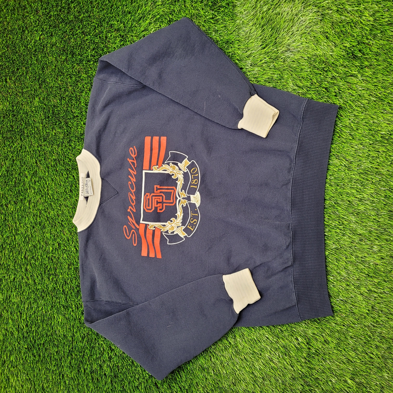 90's SYRACUSE UNIVERSITY PRINT SWEAT 古着 90s SYRACUSE UNIVERSITY PRINT SWEAT 古着新しい