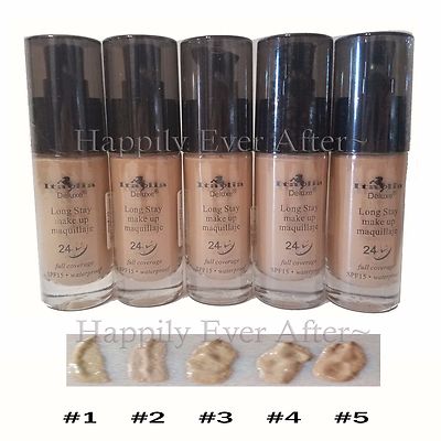 Italia Long Stay Make Up Foundation- Waterproof, SPF 15, Full Coverage *US SELL*