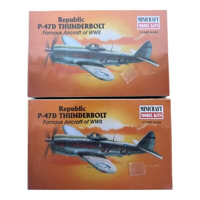 Lot Of 2 Vintage Minicraft Republic P-47D Thunderbolt #14413 New & Sealed