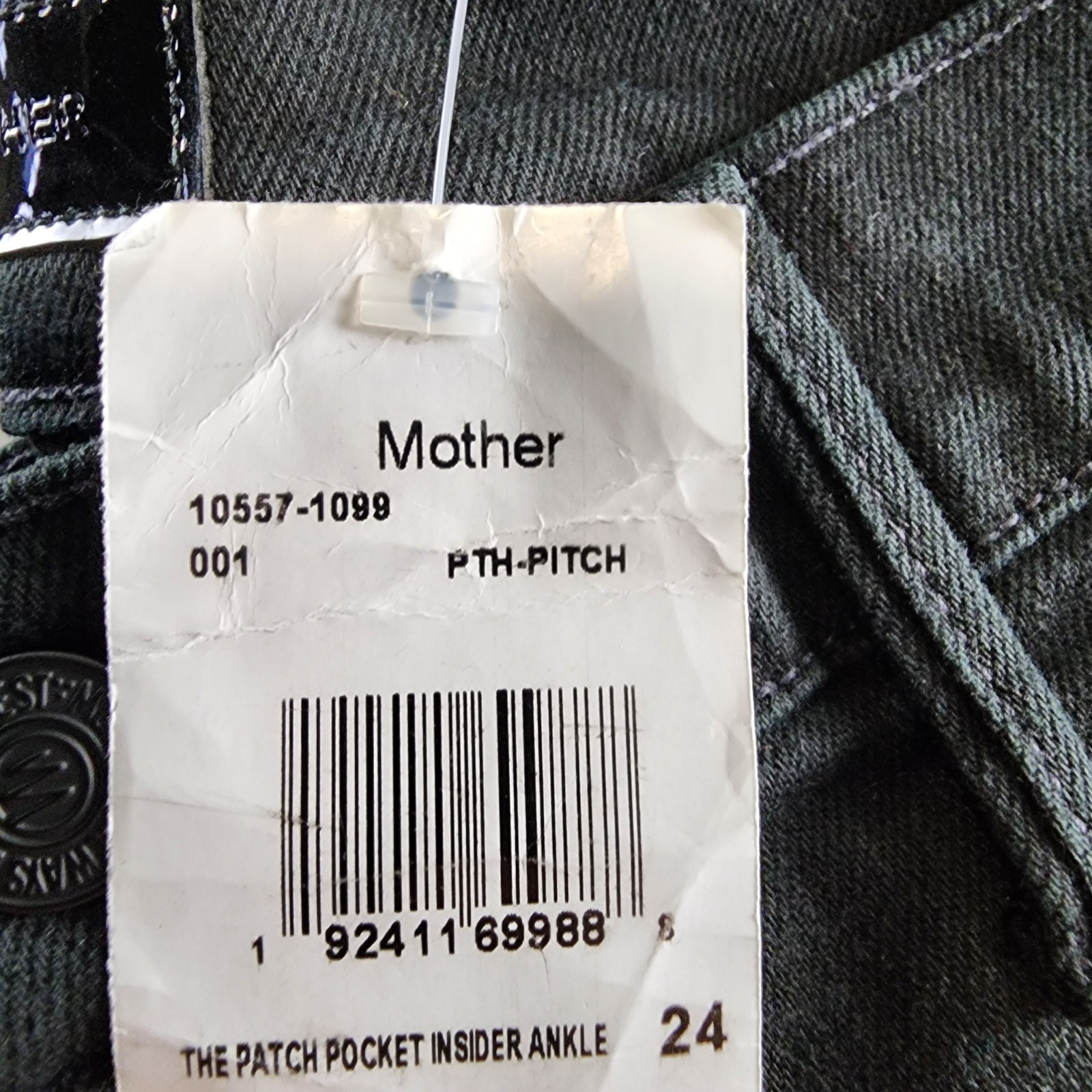MOTHER The Patch Pocket Insider Ankle High Rise Jeans Womens 24 Pitch Button Zip - Picture 18 of 18