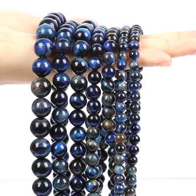 Blue Natural Stone Beads Aquamarine Agate Jades Loose Beads for Jewelry Making