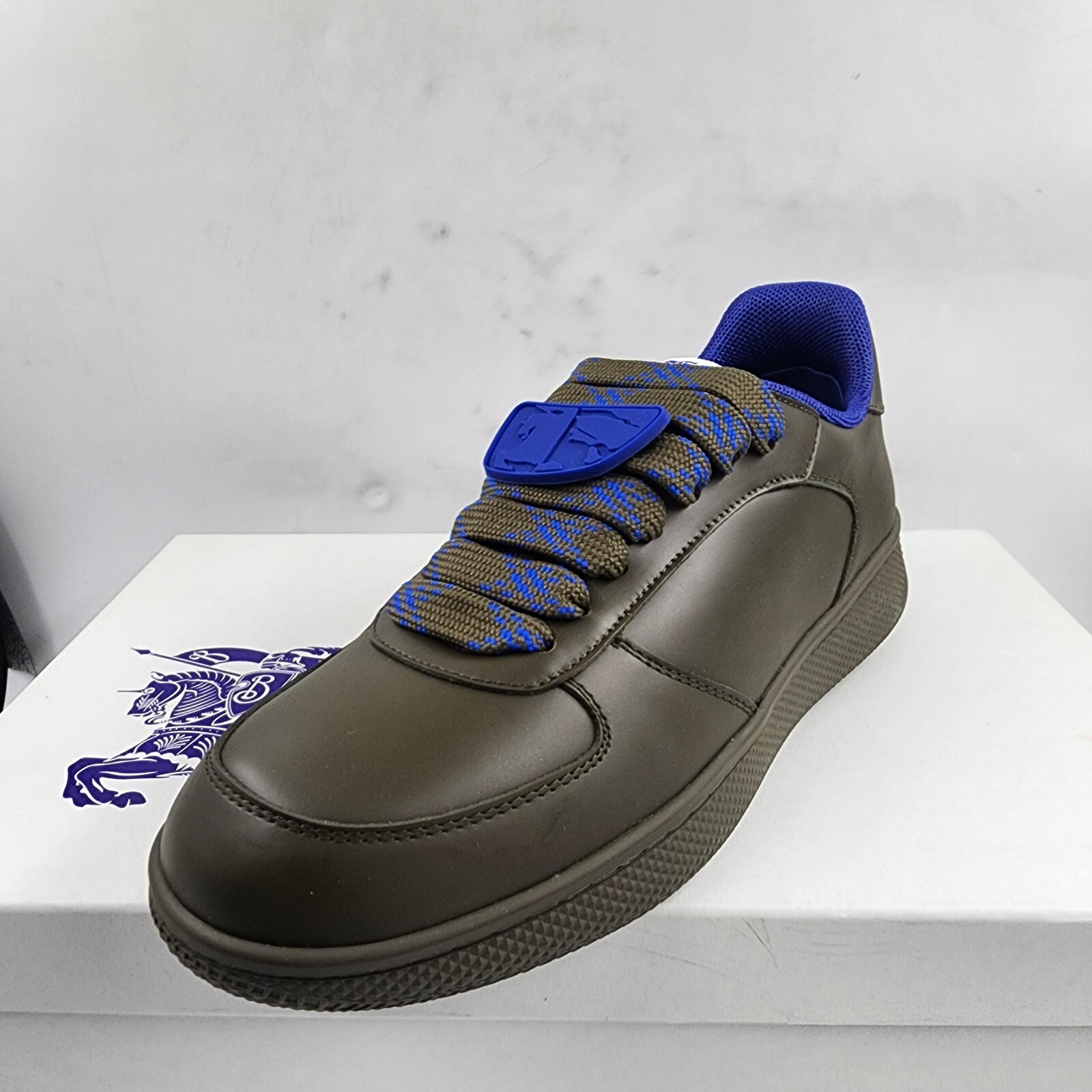 Burberry Terrace Low Top Leather Sneakers Men's 7US Loch Round Toe Lace Closure - Picture 16 of 20