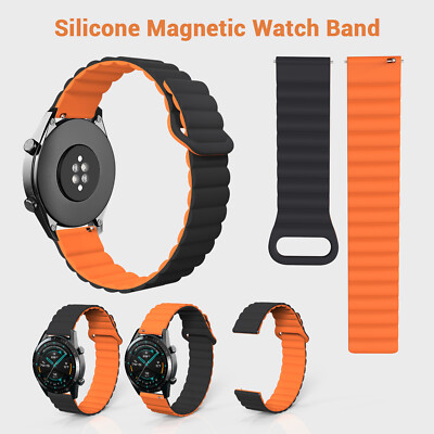 22mm Watch Band Silicone Magnetic Smart Watch Strap Quick Release Wristband