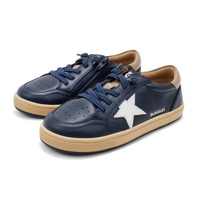 Old Soles Boy's Girl's Platinum Runner Low Top Casual Leather Sneaker