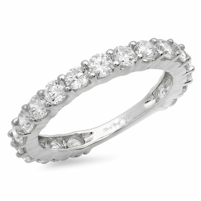 Pre-owned Pucci 2.20ct Round Cut Vvs1 19-stone Engagement Wedding Ring Band Solid 14k White Gold In White/colorless