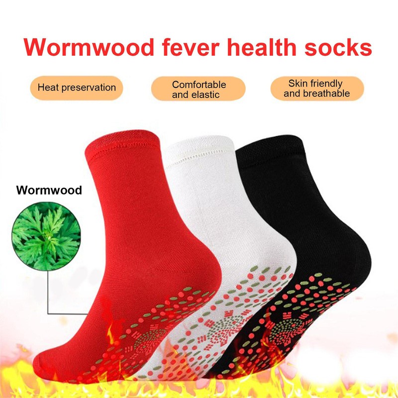 3 Pairs Tourmaline Self-Heating Magnetic Therapy Comfortable Winter Warm Socks