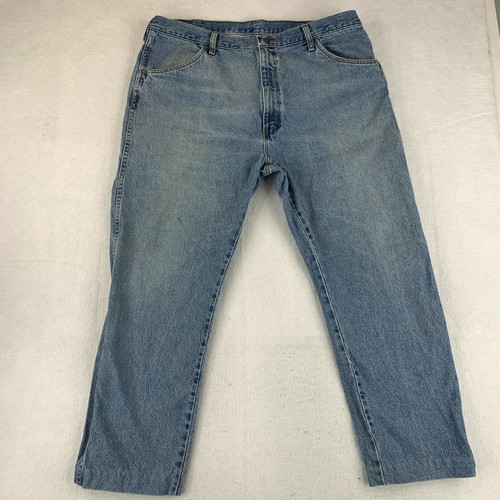 Rustler Straight Leg Denim Jeans Men's 40x30 Blue Stone Wash