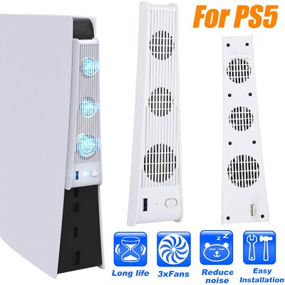 External Cooling Fan Cooler Game Accessories for PS5 PlayStation 5 Host Console