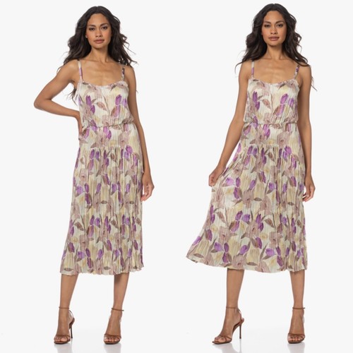 NWT VINCE Nouveau Magnolia Crushed Floral Cami Midi Dress
