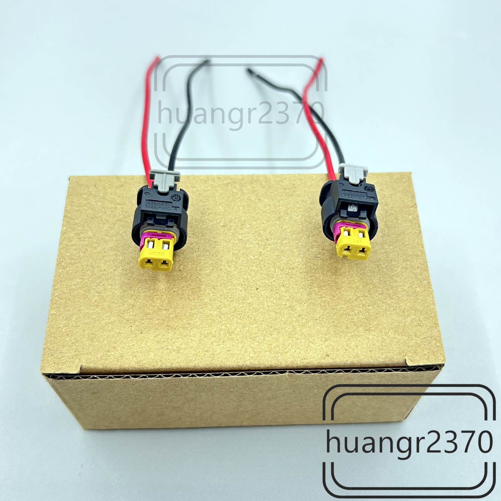 2 x 2 Pin Flat Connector Pigtail Plug For VW Volkswagen 4F0973702A 07P973702