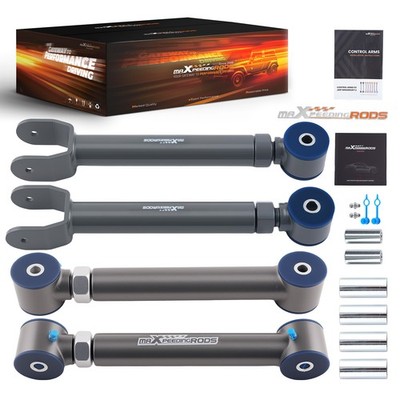 4x Front & Rear Adjustable Upper Control Arms Set for 1997-2006 Jeep Wrangler TJ
