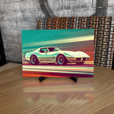 1980 Chevy Corvette C3 Metal Poster Print, Vintage Car Wall Art, Retro Decor,