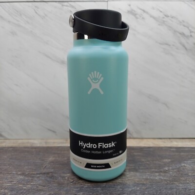 Hydro Flask 32 oz Vacuum Insulated Wide Mouth Stainless Steel Water Bottle Teal
