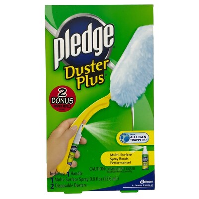Pledge Duster Plus Kit With 4 Disposable Dusters & Multi-Surface Spray Discontin