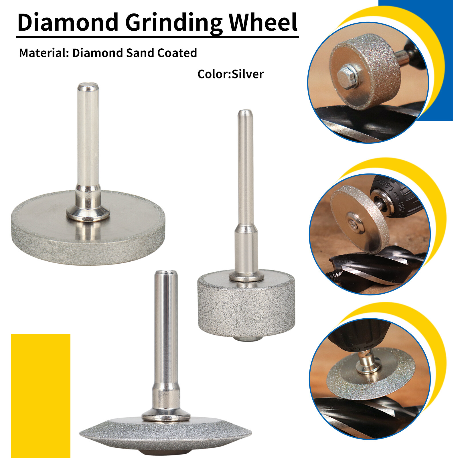 Diamond Ginding Wheel Diam 6" & Thick 1-1/2" X Abo Hole 1